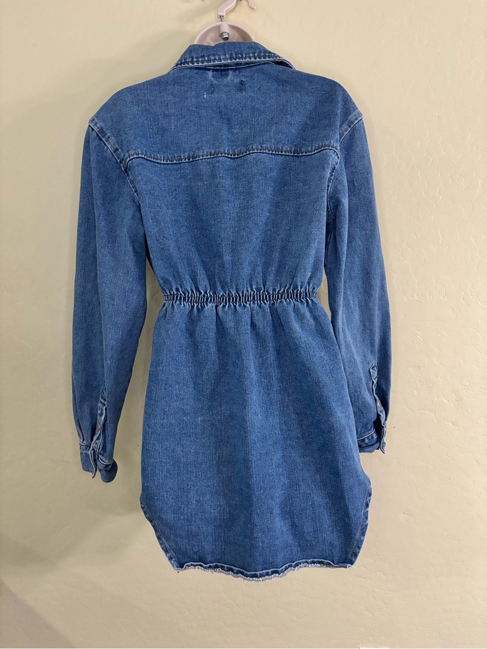 PrettyLittleThing Blue Denim Button-Front Shirt Dress Size 4 - Picture 10 of 16
